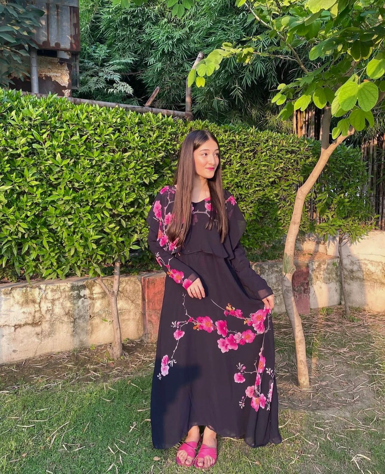 Elegent Chiffon Flared Frock