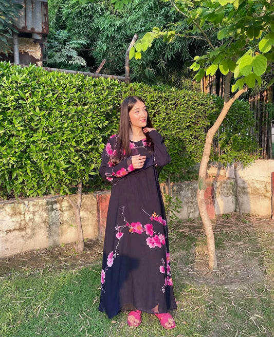 Elegent Chiffon Flared Frock