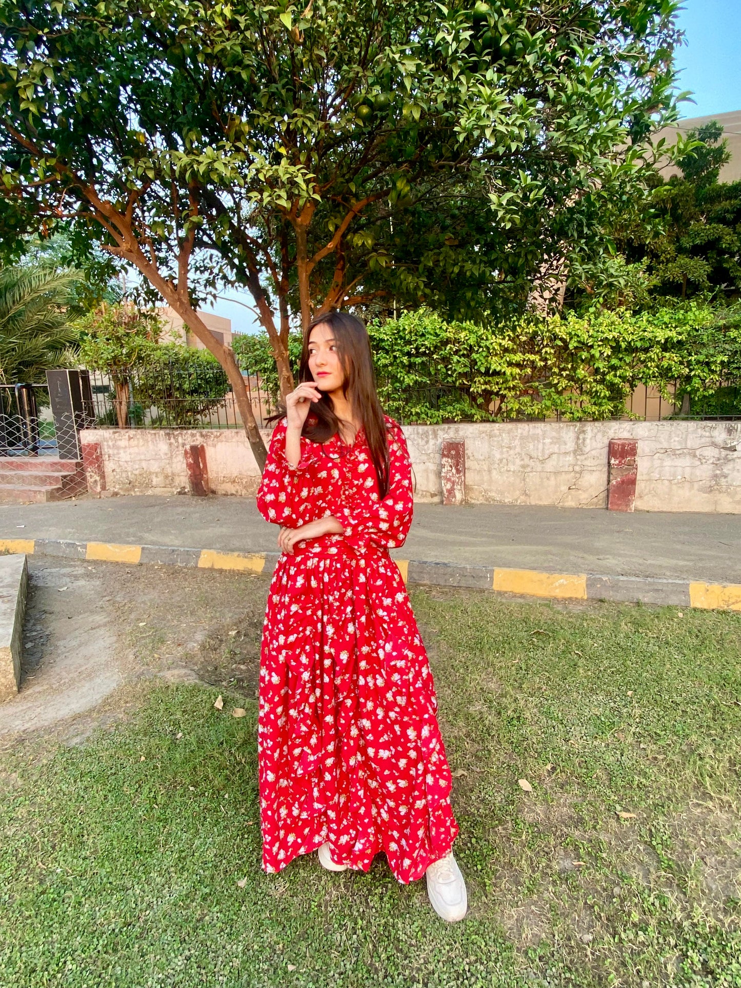 Red Flared Frock
