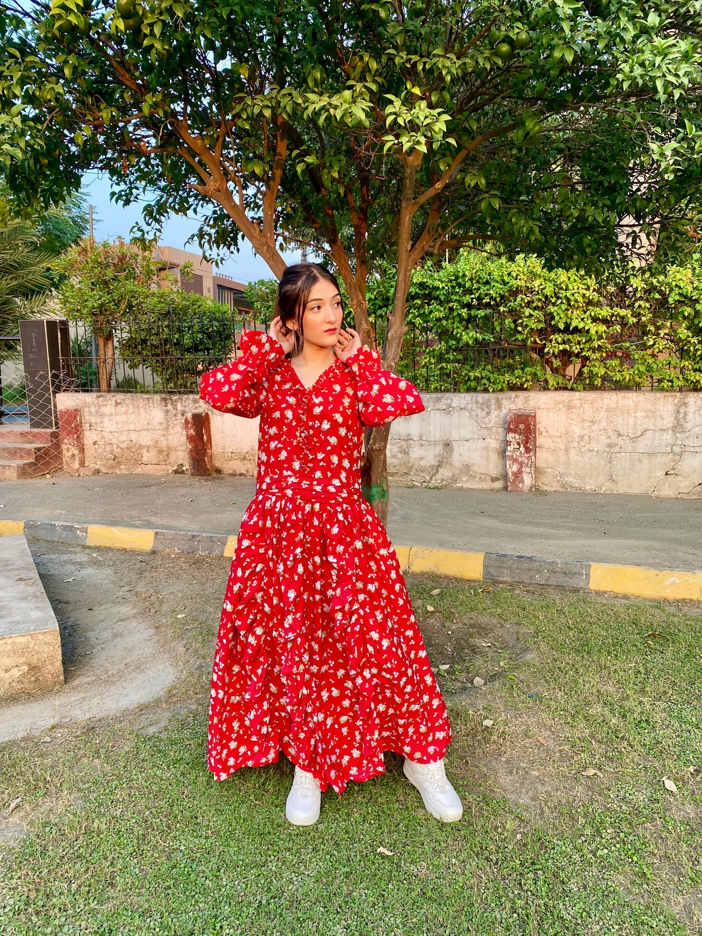 Red Flared Frock