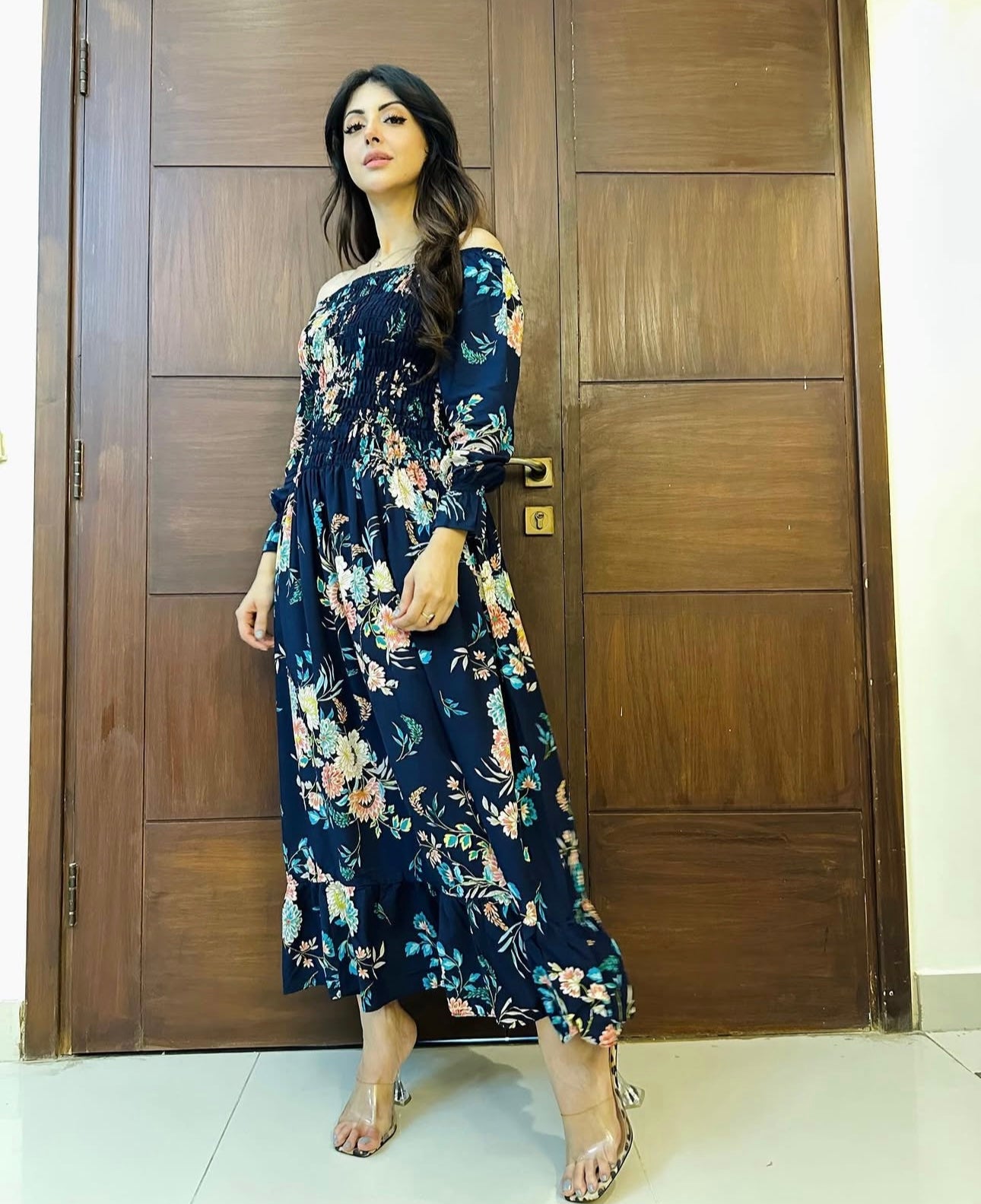 Elegant full flared frock