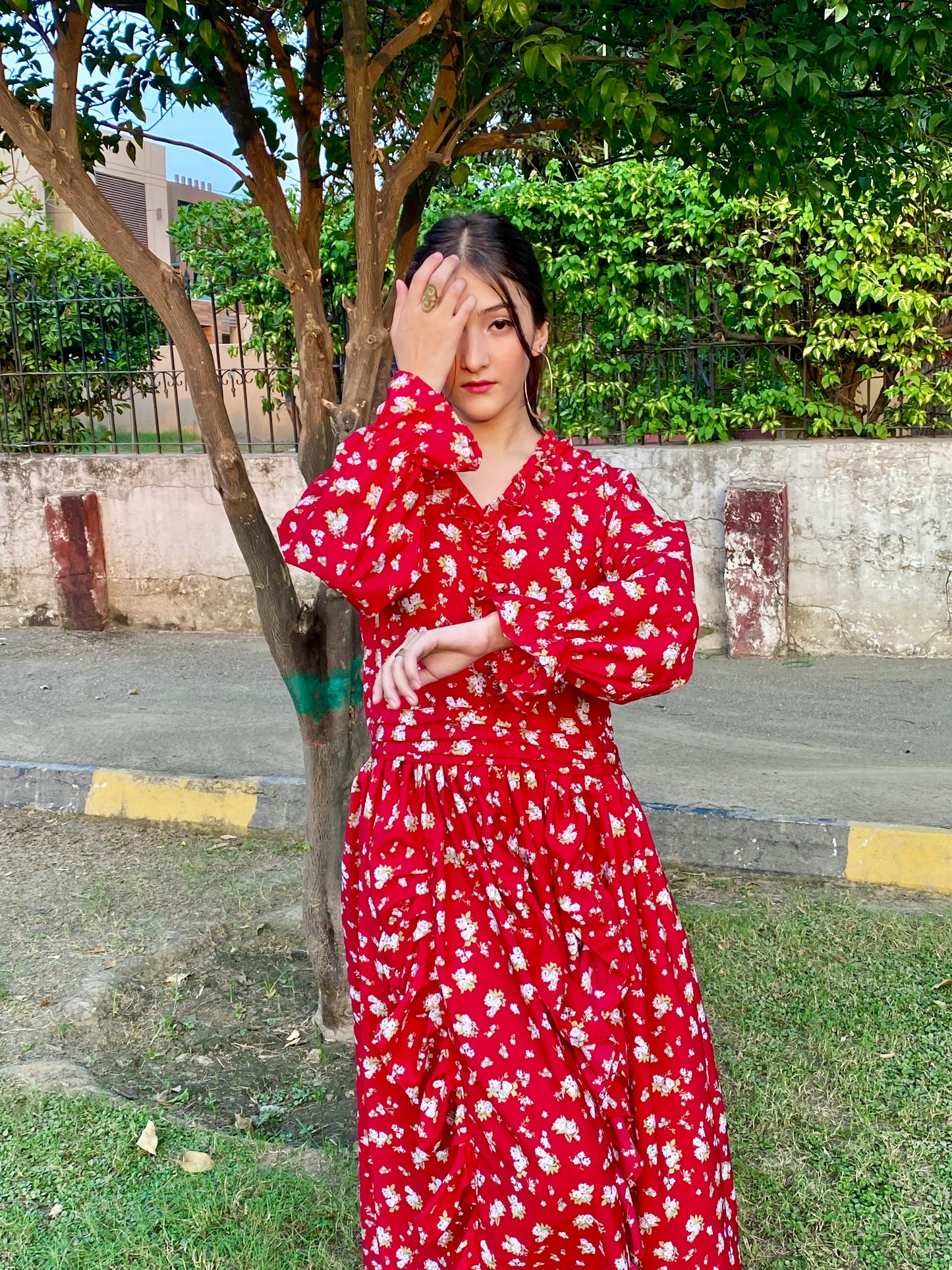 Red Flared Frock