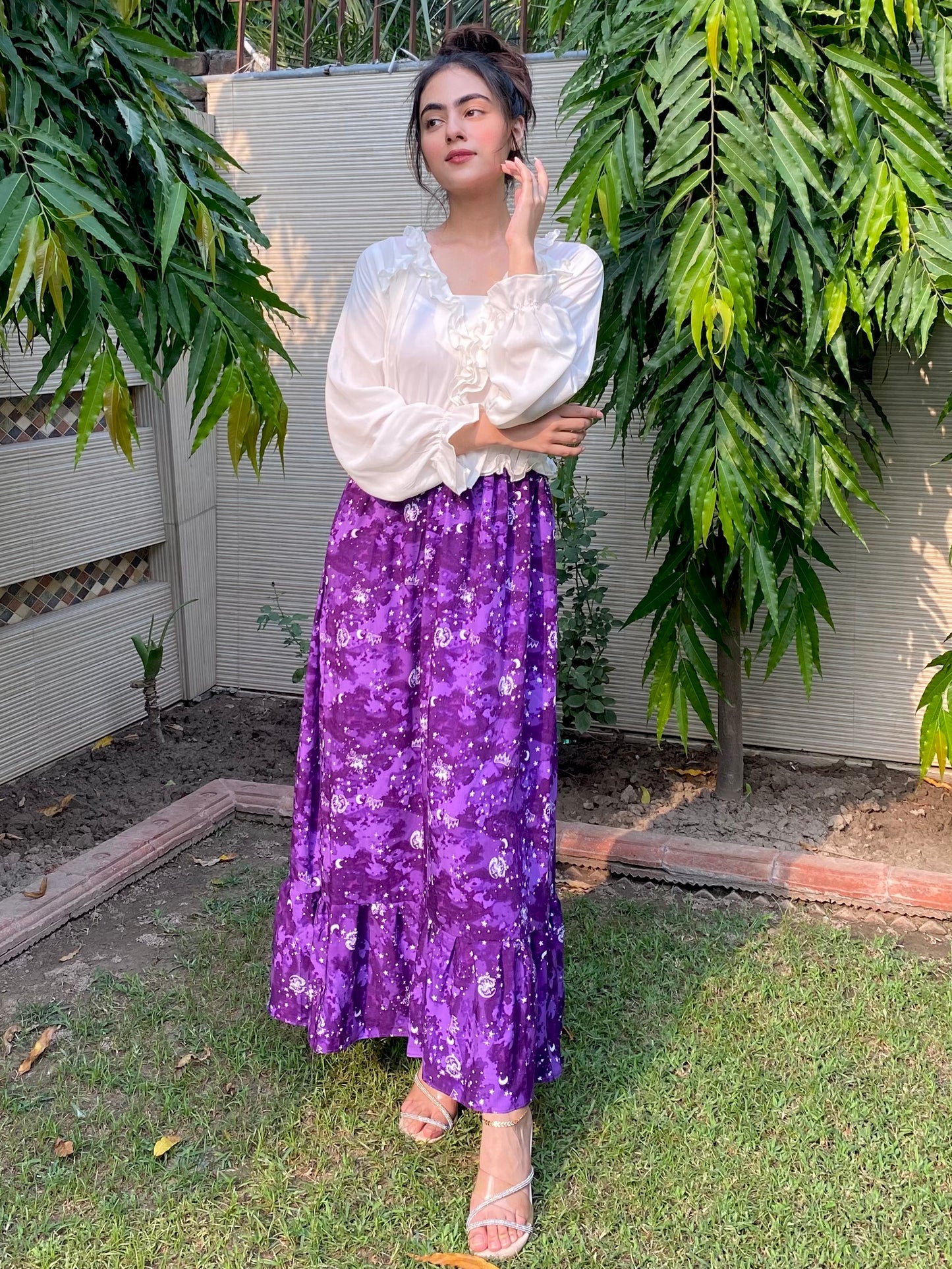 Contrast Linen frock