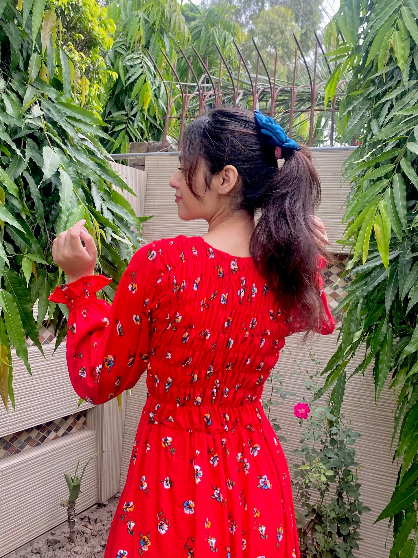 Red Floral Frock