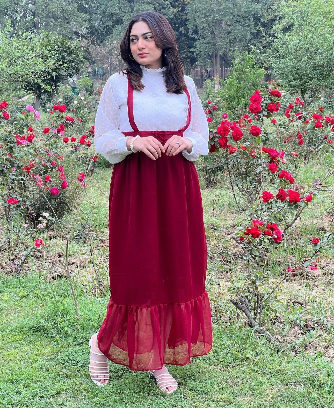 Elegant full flared frock