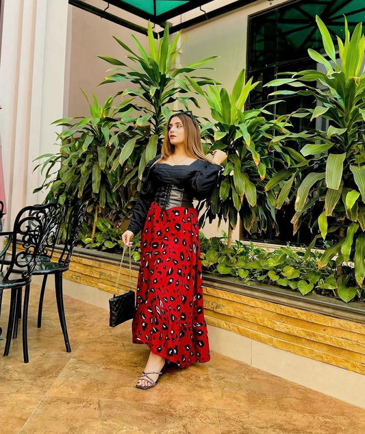 Elegant Contrast Frock